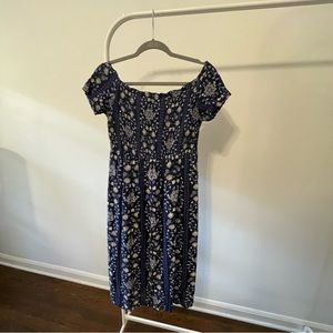 Purple/blue patterned dress